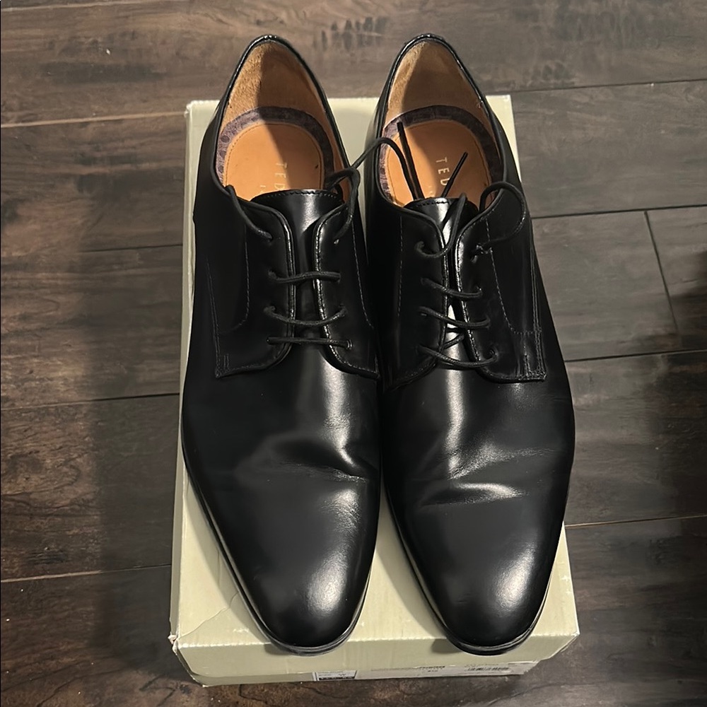 Ted Baker Black Leather Derby